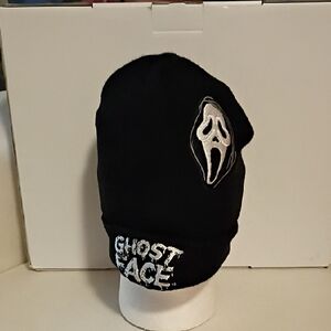 GHOST FACE Black Beanie Hat, Preloved